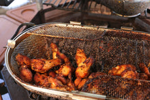 Load image into Gallery viewer, Opening the Rotisserie basket with Chicken wings
